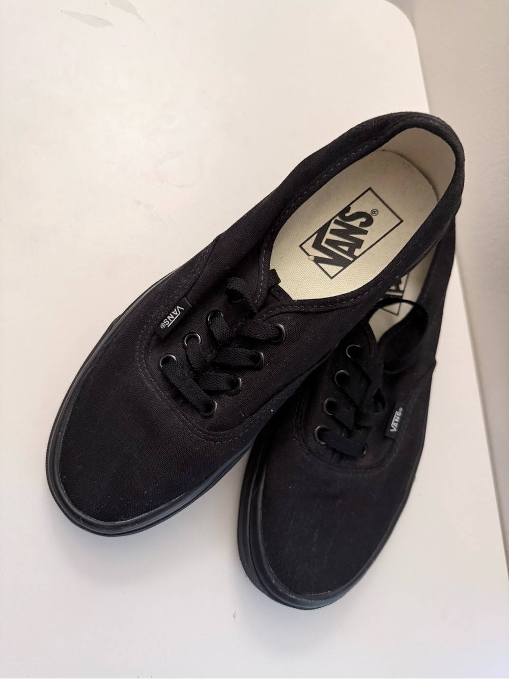 Vans Black Low-Top Canvas Sneakers
